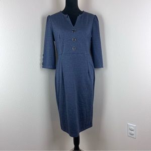 Grace Karin Dress Womens Extra Large Midi Pencil Sheath Office Secretary Blue